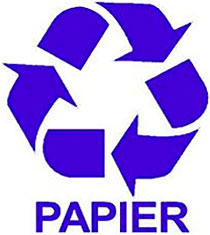 papier recykling znak